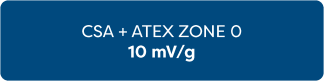 Industrieaufnehmer für Ex-Schutz CSA + ATEX ZONE 0 - 10mV/g